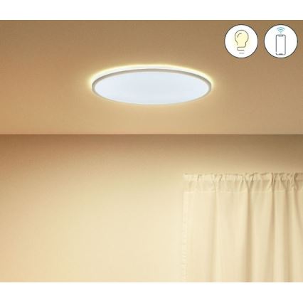 WiZ - LED Ściemnialny plafon SUPERSLIM LED/22W/230V 2700-6500K Wi-Fi biały