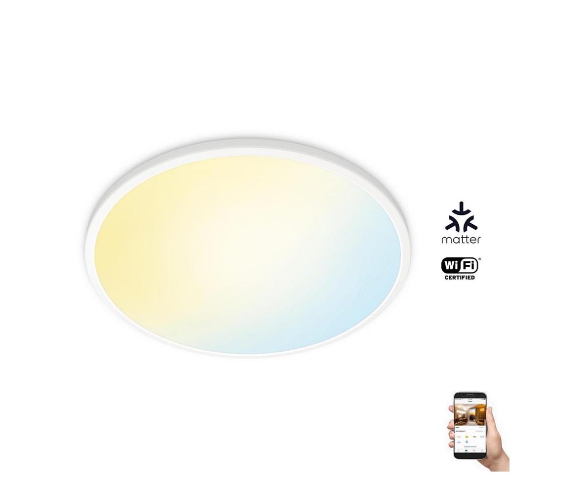 WiZ - LED Ściemnialny plafon SUPERSLIM LED/22W/230V biały Wi-Fi