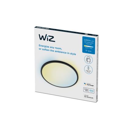 WiZ - LED Ściemnialny plafon SUPERSLIM LED/22W/230V 2700-6500K Wi-Fi czarny