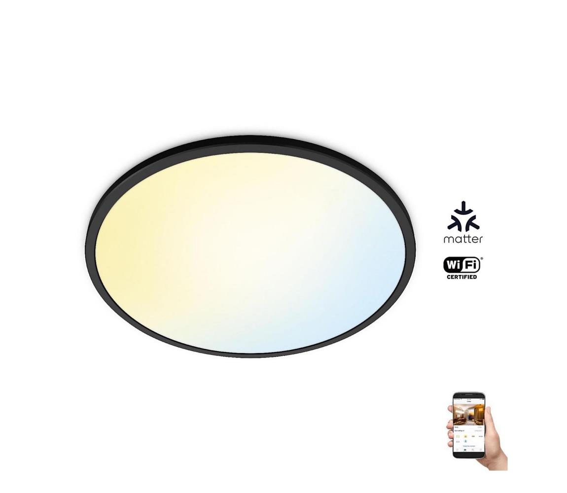 WiZ - LED Ściemnialny plafon SUPERSLIM LED/32W/230V czarny Wi-Fi