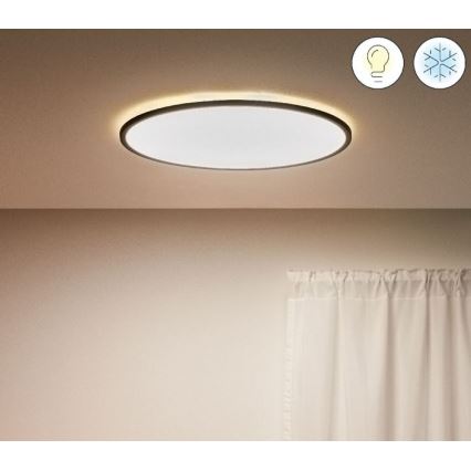 WiZ - LED Ściemnialny plafon SUPERSLIM LED/32W/230V 2700-6500K Wi-Fi czarny