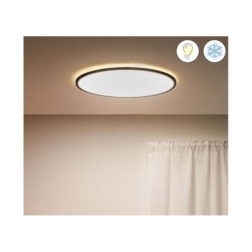WiZ - LED Ściemnialny plafon SUPERSLIM LED/32W/230V 2700-6500K Wi-Fi czarny