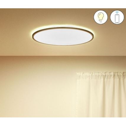 WiZ - LED Ściemnialny plafon SUPERSLIM LED/32W/230V 2700-6500K Wi-Fi czarny