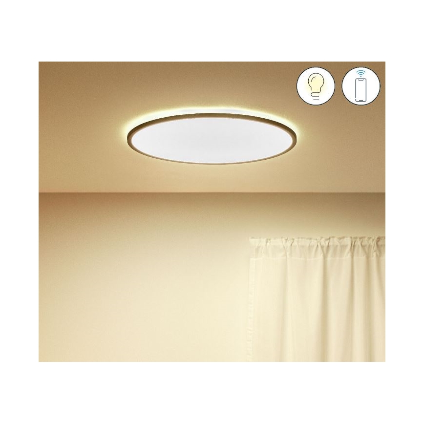 WiZ - LED Ściemnialny plafon SUPERSLIM LED/32W/230V 2700-6500K Wi-Fi czarny