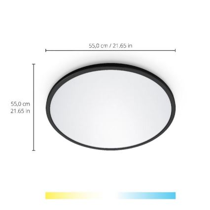 WiZ - LED Ściemnialny plafon SUPERSLIM LED/32W/230V 2700-6500K Wi-Fi czarny