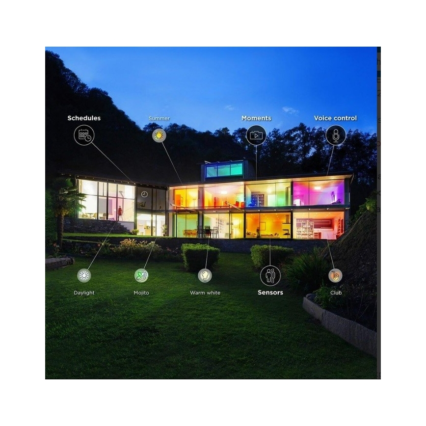 WiZ - LED RGBW Ściemnialny plafon łazienkowy LUNAR LED/23W/230V IP23 Wi-Fi + pilot zdalnego sterowania