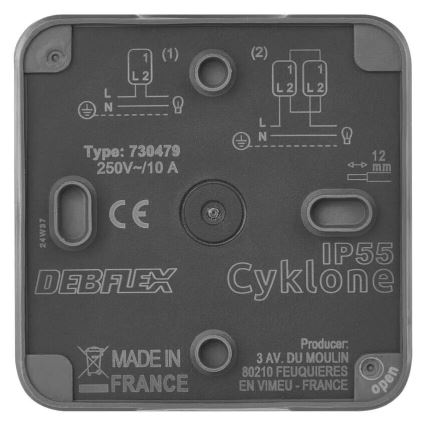 Włącznik domowy zmienny 250V/10A IP55