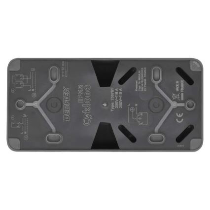 Włącznik domowy zmienny z gniazdem 250V/16A IP55