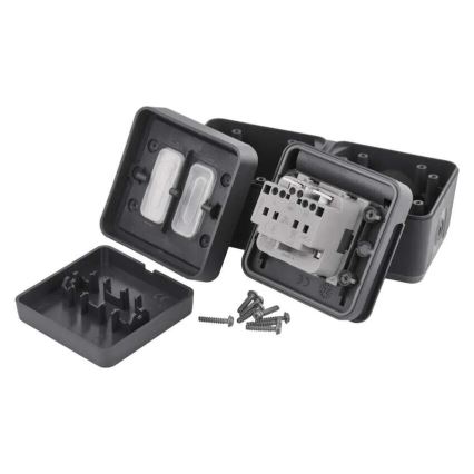 Włącznik domowy zmienny z gniazdem 250V/16A IP55