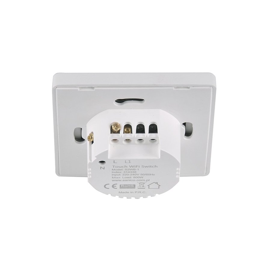 Włącznik dotykowy jednobiegunowy SMART 800W / 230V Wi-Fi Tuya