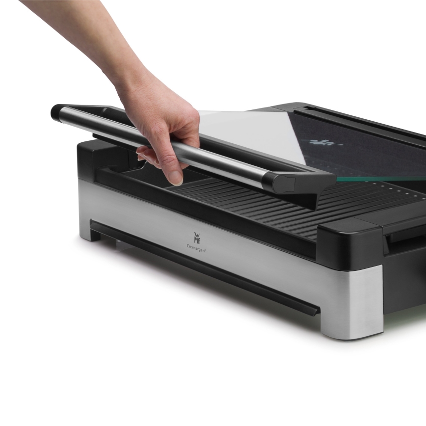 WMF - Elektryczny grill stołowy z wiekiem LONO 2200W/230V stal nierdzewna