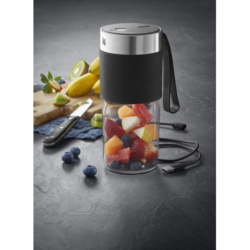WMF - Podróżny blender do smoothie KITCHENminis 50W/7,4V 1200 mAh stal nierdzewna