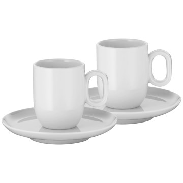 WMF - ZESTAW 2x Filiżanka do espresso ze spodkiem BARISTA biała