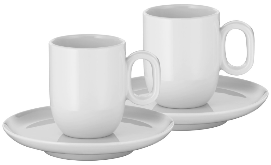 WMF - ZESTAW 2x Filiżanka do espresso ze spodkiem BARISTA biała