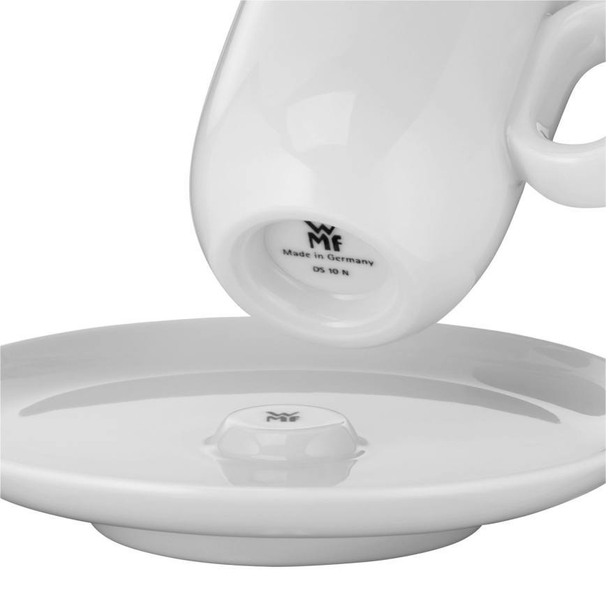 WMF - ZESTAW 2x Filiżanka do espresso ze spodkiem BARISTA biała
