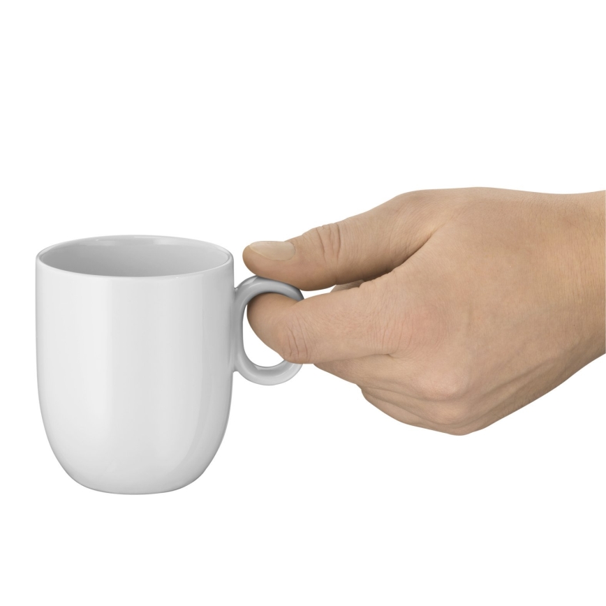 WMF - ZESTAW 2x Kubek do kawy z kremem z podstawką BARISTA 170 ml biały