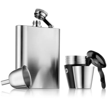 WMF - Zestaw piersiówki i kieliszków MANHATTAN 6 szt.