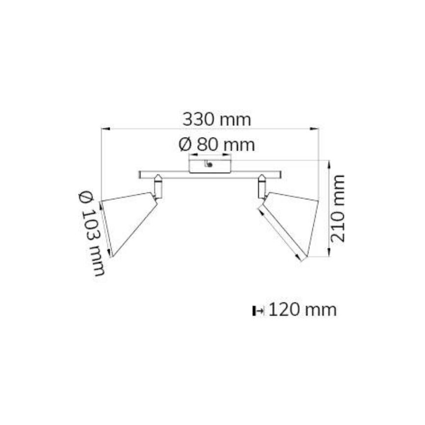 Wofi 10158 - Oświetlenie punktowe GLORIA 2xE14/28W/230V