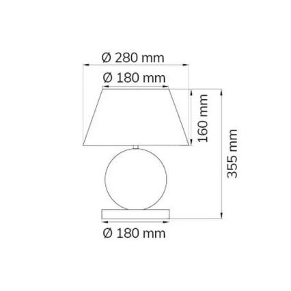 Wofi 10169 - LED Lampa stołowa LUTON 1xE27/40W/230V + LED/5W/230V