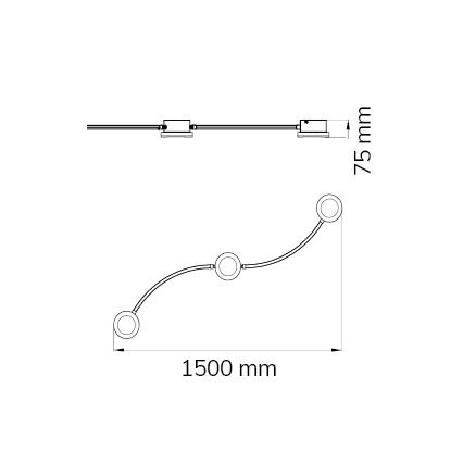 Wofi 10184 - LED Ściemnialne oświetlenie punktowe LIMA 3xLED/7W/230V 3000K