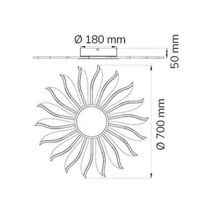 Wofi 10481 - LED Ściemnialny kinkiet SUNA LED/46W/230V