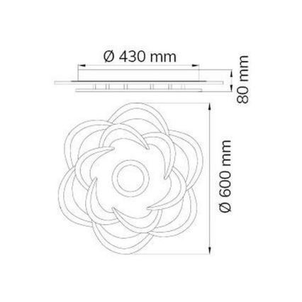 Wofi 11209 - LED Plafon ściemnialny ICA LED/47W/230V 2700-5500K + pilot