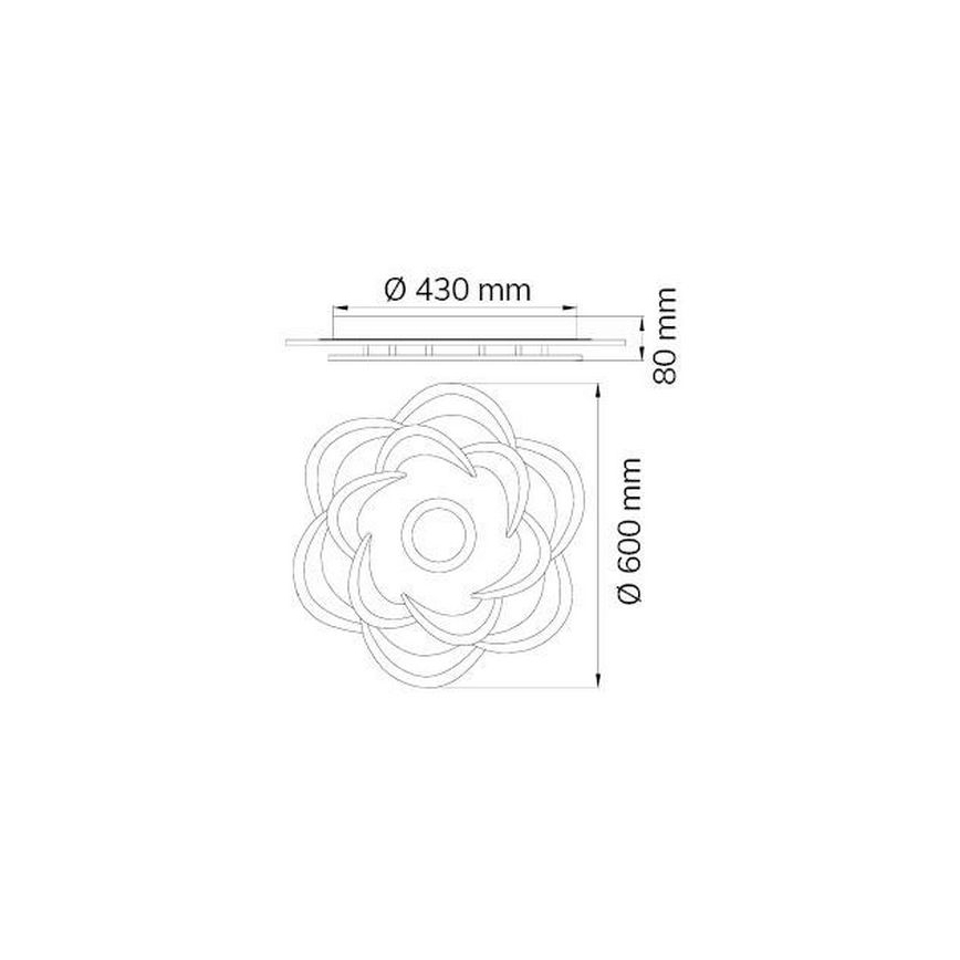 Wofi 11209 - LED Plafon ściemnialny ICA LED/47W/230V 2700-5500K + pilot