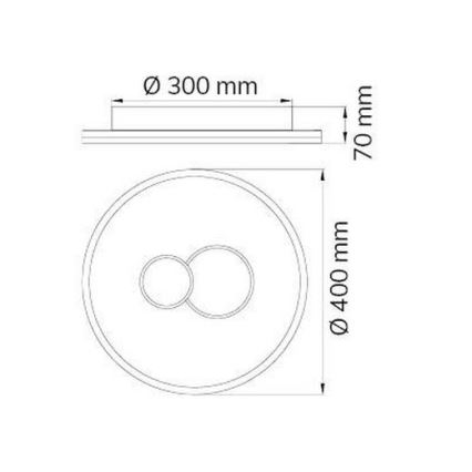 Wofi 11246 - LED Plafon ściemnialny NADRA LED/27W/230V