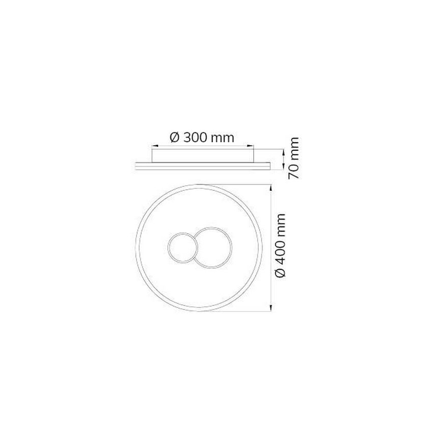Wofi 11246 - LED Plafon ściemnialny NADRA LED/27W/230V