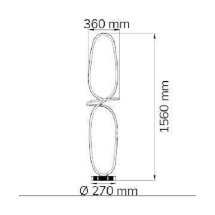 Wofi 11555 - LED Podłogowa lampa ściemnialna MADISON LED/51,5W/230V 2700-5500K + pilot zdalnego sterowania