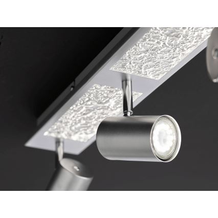 Wofi 11591 - Oprawa punktowa LED BALI 3xGU10/5W/230V + 2xLED/6W/230V 3000K