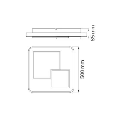 Wofi 11610 - LED Plafon ściemnialny FELA LED/40,5W/230V 3000K