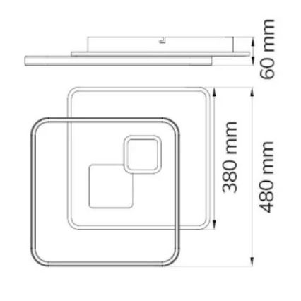 Wofi 11620 - LED Ściemnialny plafon AKON LED/43,5W/230V 2700-5500K+ pilot
