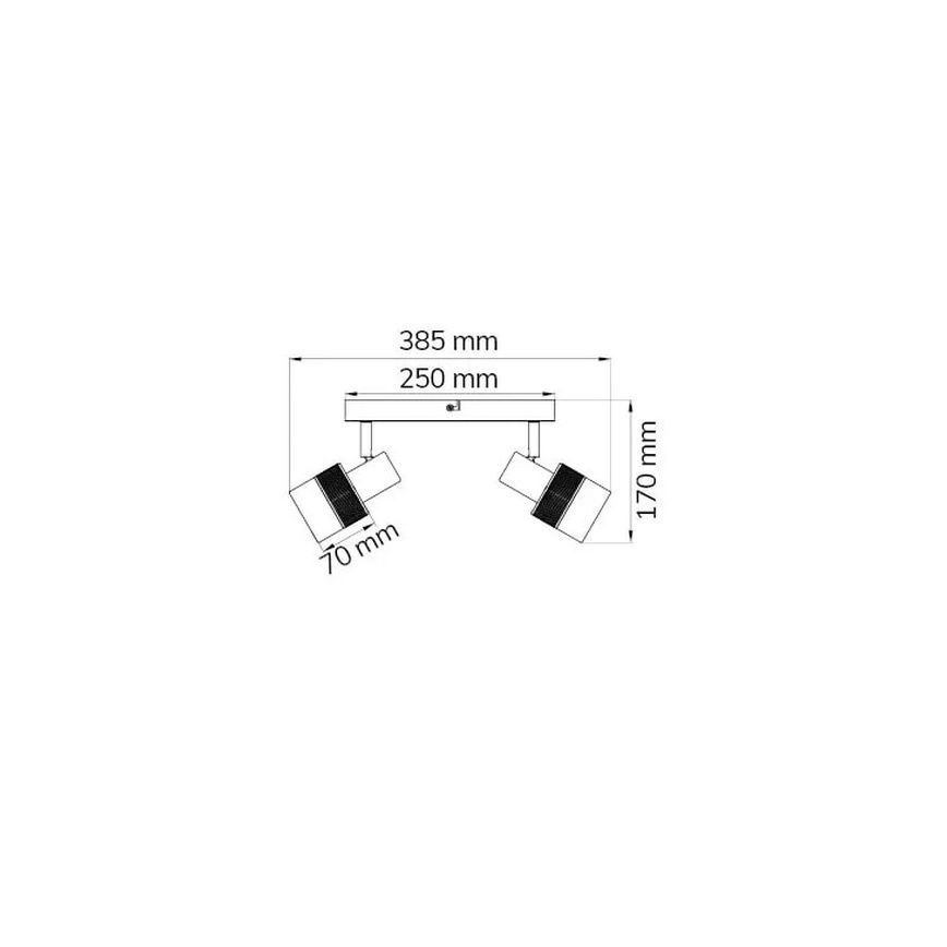 Wofi 11650 - Oświetlenie punktowe DORAL 2xE14/28W/230V