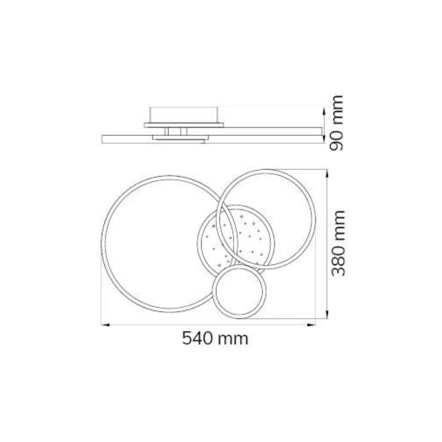 Wofi 11657 - LED Ściemnialny żyrandol natynkowy KIAH LED/32,5W/230V 3000K