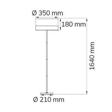 Wofi 11765 - Lampa podłogowa DAVIE 1xE27/40W/230V