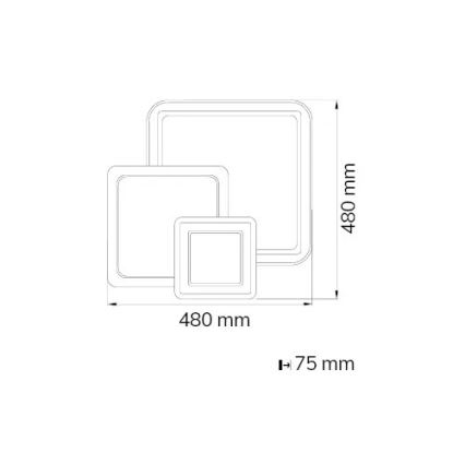 Wofi 11860 - LED Ściemnialny plafon MOLA LED/36W/230V 3000-5500K + pilot