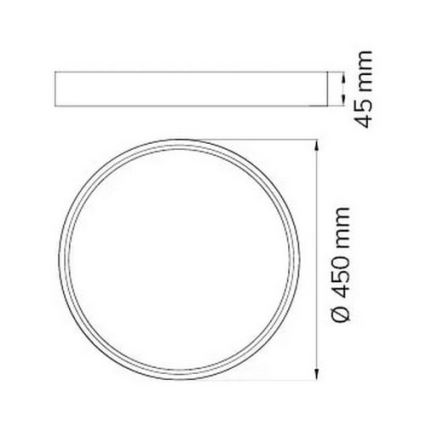 Wofi 12055 - LED regulowane oświetlenie sufitowe DUBAI LED/27,5W/230V białe