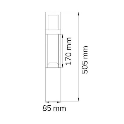 Wofi 12228 - LED Lampa zewnętrzna SIERRA LED/10W/230V IP54 50,5 cm