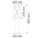 Wofi 12237 - Lampa zewnętrzna DELIAN 1xE27/10W/230V IP54 45,5 cm