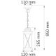 Wofi 12276 - Lampa wisząca zewnętrzna na łańcuchu DELIAN 1xE27/10W/230V IP54