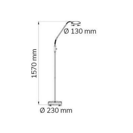 Wofi 3006.01.64.9000 - LED Ściemnialna lampa podłogowa TWIN LED/4,6W/230V