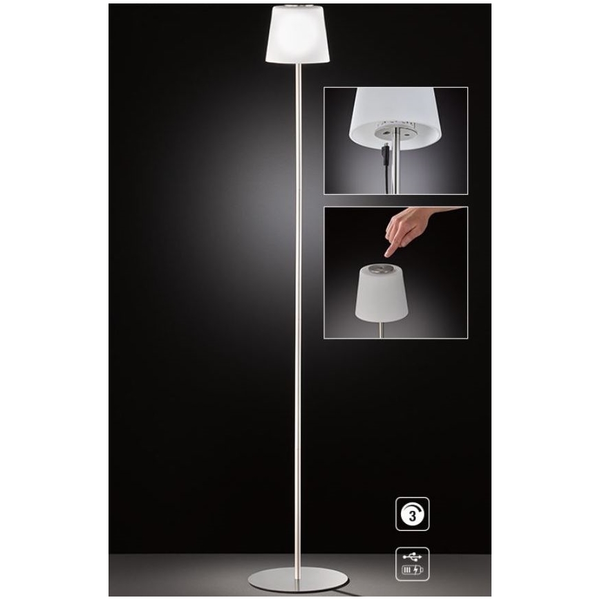 Wofi 3015.01.64.9000 - LED Ściemnialna dotykowa lampa podłogowa GENK LED/2W/5V 2000 mAh