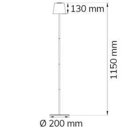 Wofi 3015.01.64.9000 - LED Ściemnialna dotykowa lampa podłogowa GENK LED/2W/5V 2000 mAh