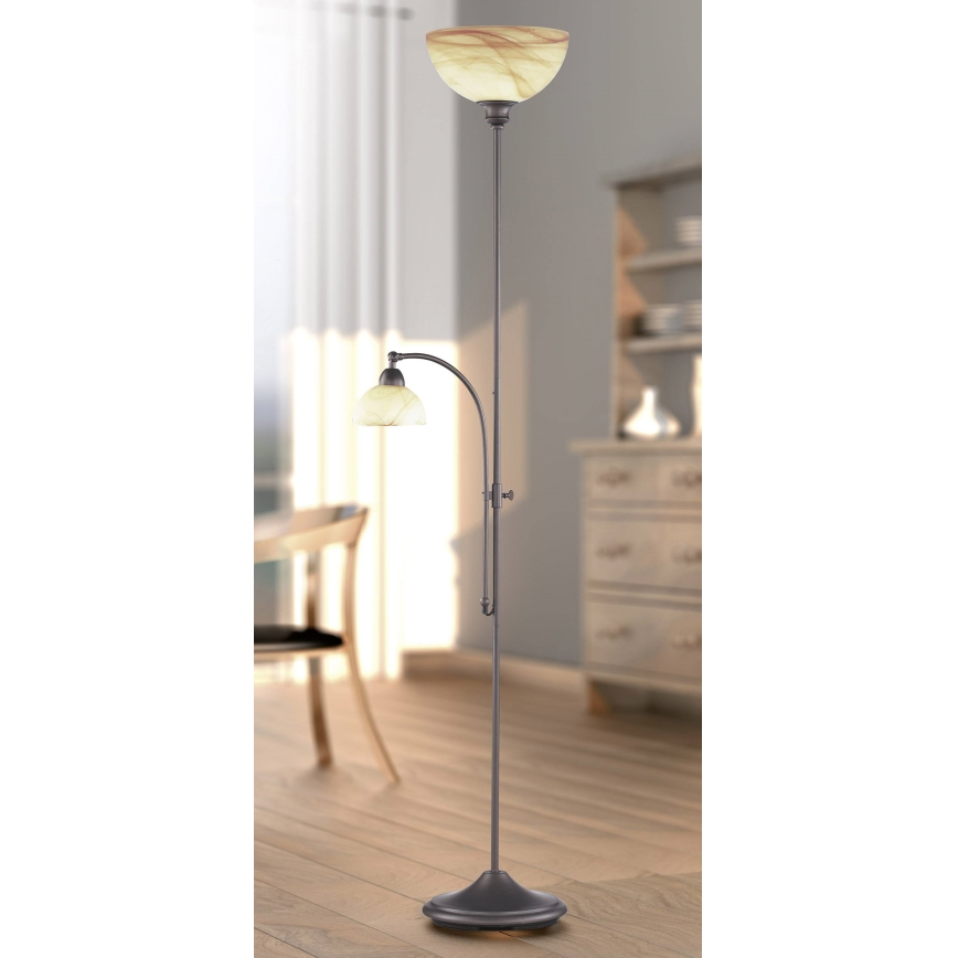 Wofi 3128.02.09.0000 - Lampa stojąca LACCHINO 1xE27/120W/230V + 1xE14/40W