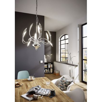 Wofi 3326.05.01.5000 - LED Ściemnialna lampa podłogowa HAMPTON 5xLED/5,2W/230V + pilot