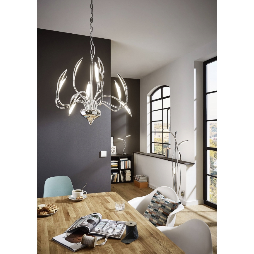 Wofi 3326.05.01.5000 - LED Ściemnialna lampa podłogowa HAMPTON 5xLED/5,2W/230V + pilot