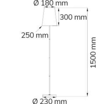 Wofi 3329.01.06.6000 - Lampa podłogowa FYNN 1xE27/60W/230V biały