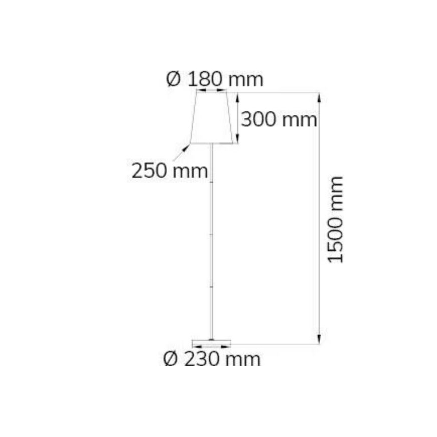 Wofi 3329.01.10.6000 - Lampa podłogowa FYNN 1xE27/60W/230V czarny