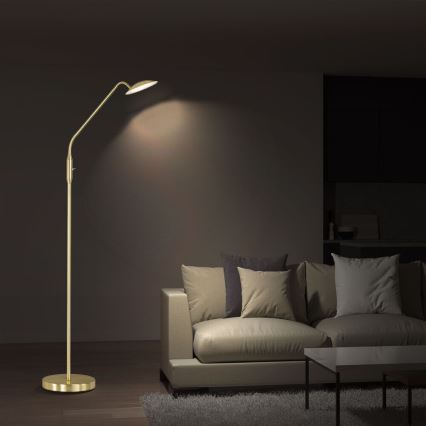 Wofi 3446.01.32.7000 - LED Ściemnialna lampa podłogowa ORTA LED/12W/230V mosiądz